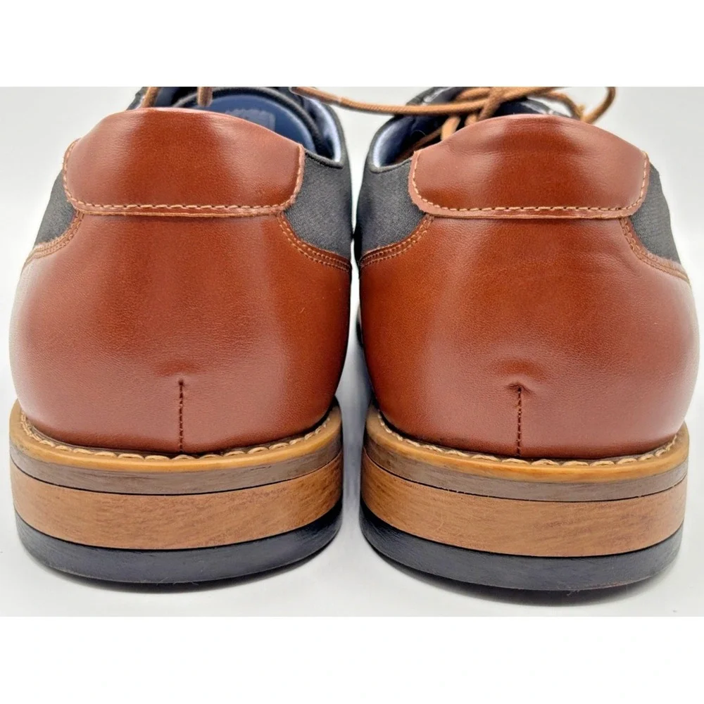Perry Ellis Portfolio Men's Canvas Derby Oxford Shoes Gray Sz 13 Casual Lace-Up